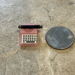 Vintage Miniature Gumball Machine PK Typewriter Pink Hong Kong